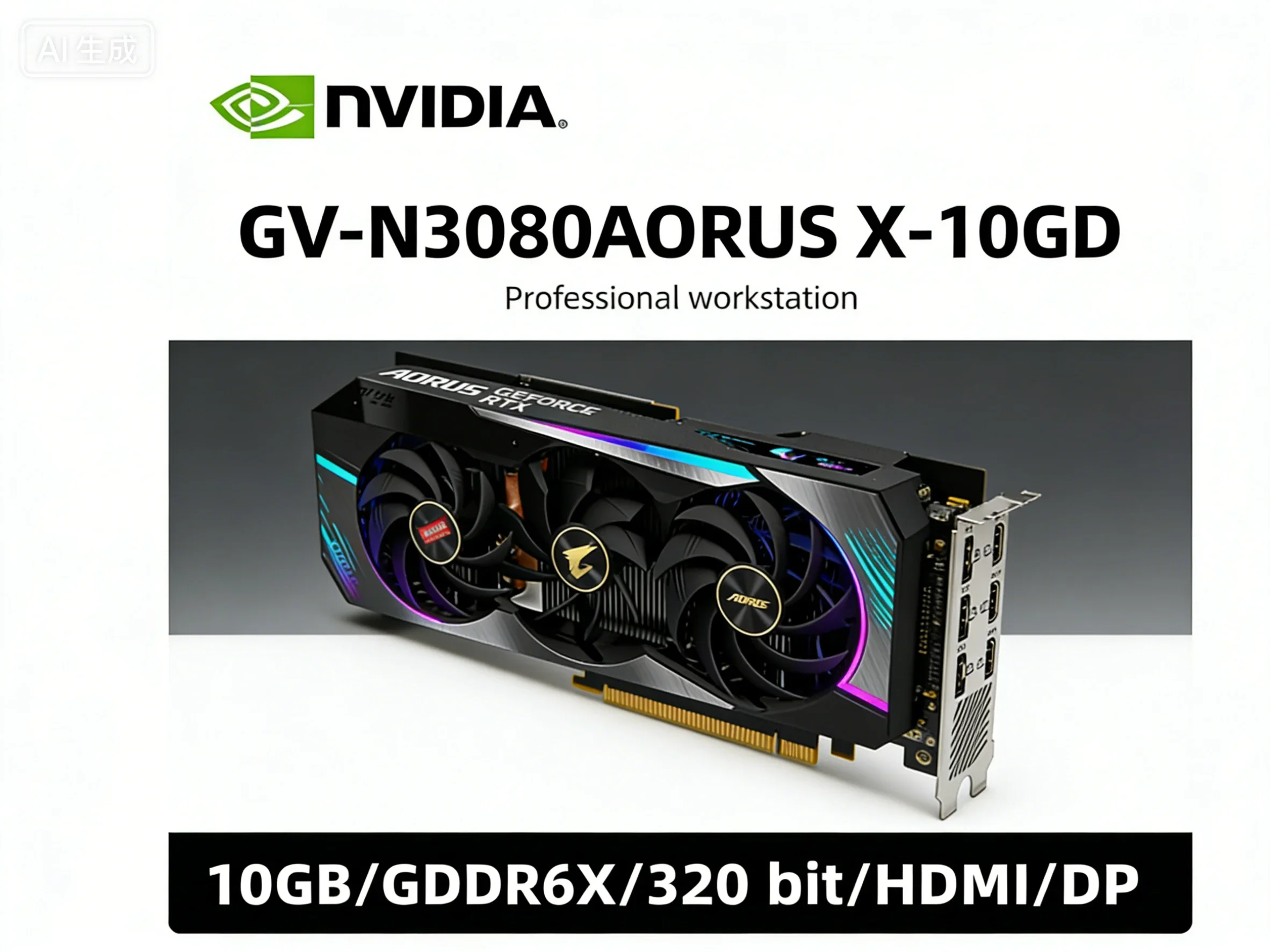 Rtx 3080 10Gb Gpu - RTX 3080 GPU, GIGABYTE GV-N3080AORUS X-10GD,