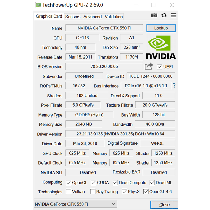 소요 GTX 550TI GDDR5 그래픽 카드 2GB  - Rtx 3070 8Gb Graphics Card 리뷰 및 가격